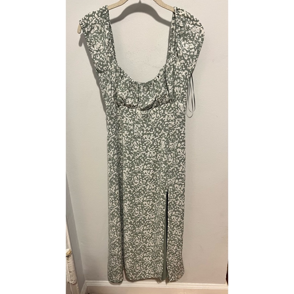 Abercrombie puff sleeve wedding guest dress